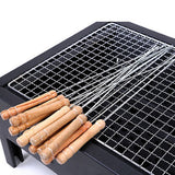 Maxbell 12Pieces Barbecue Skewers Set Stainless Steel Grill Stick Needles Kabob Sticks