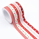 Maxbell 5 Styles 25m 3/8" Grosgrain Satin Fabric Ribbon For Christmas, Holiday, Winter Package Gift Wrapping, Hair Bow Clips & Accessories Making, Craft, Sewing, Wedding, Boy Girl Baby Shower