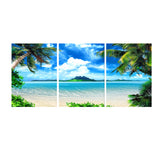 Maxbell 3 Pieces Canvas Decor Wall Art Paintings Seaside Print Picture Set 30*50cm