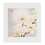 Maxbell 1 Set of 3PCS White Orchid Print Canvas Painting for Home Bedroom Cafe Hotel Room Wall Art Wall Decor Paintings 30cm