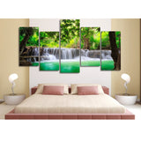 Maxbell 5-Panel Canvas Wall Artwork Paintings Waterfall Print Picture Set 20*40/55cm