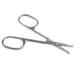 Maxbell 2 Pieces Steel Eyebrow Nose Hair Removal Fake Eyelashes Trimmer Scissors