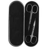 Maxbell 2 Pieces Steel Eyebrow Nose Hair Removal Fake Eyelashes Trimmer Scissors