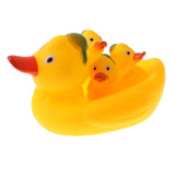 Maxbell 4 Pieces Cute Rubber Squeaky Duck Family Kids Baby Toddler Bathing Toy