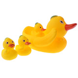 Maxbell 4 Pieces Cute Rubber Squeaky Duck Family Kids Baby Toddler Bathing Toy