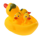 Maxbell 4 Pieces Cute Rubber Squeaky Duck Family Kids Baby Toddler Bathing Toy