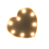 Maxbell 3V 40W Power Heart Shape LED Light Wedding Party Cafe Birthday Night Party Decoration Lights 12 INCH Silver