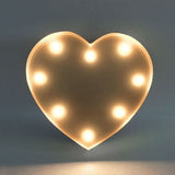 Maxbell 3V 40W Power Heart Shape LED Light Wedding Party Cafe Birthday Night Party Decoration Lights 12 INCH Silver