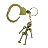 Maxbell Novelty New Steampunk Screw Robot Pendant Key Ring Clips Keychain for Key Organization