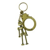 Maxbell Novelty New Steampunk Screw Robot Pendant Key Ring Clips Keychain for Key Organization