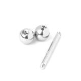 Maxbell Silver 316L Stainless Steel Tongue Nipple Shield Barbell Ring Bar Body Piercing Jewelry 5pcs