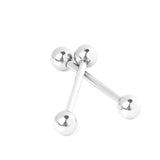 Maxbell Silver 316L Stainless Steel Tongue Nipple Shield Barbell Ring Bar Body Piercing Jewelry 5pcs