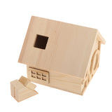 Maxbell Kids Wooden House Money Bank Coin Money Saving Box Container Table Decor