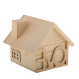 Maxbell Kids Wooden House Money Bank Coin Money Saving Box Container Table Decor