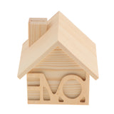 Maxbell Kids Wooden House Money Bank Coin Money Saving Box Container Table Decor