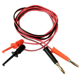 Maxbell 4mm Multimeter Banana Plug To Test Hook Wire Cable For Electrical Testing 1M