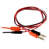 Maxbell 4.0mm Multimeter Banana Plug To Test Hook Wire Cable For Electrical Testing 1M