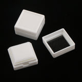 Maxbell 10 Pieces Plastic 3x3cm Square Ring Storage Box Case Retailer Shop Simple Jewelry Display