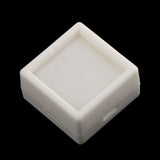 Maxbell 10 Pieces Plastic 3x3cm Square Ring Storage Box Case Retailer Shop Simple Jewelry Display