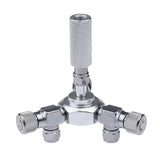 Maxbell 3-Way Stainless Steel Aquarium CO2 Splitter Regulator Check Valve