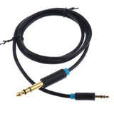 Maxbell Gold Plated 3.5mm 1/8'' Male Stereo to 6.5/6.35mm 1/4''Male Stereo Audio Cable 1m