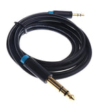 Maxbell Gold Plated 3.5mm 1/8'' Male Stereo to 6.5/6.35mm 1/4''Male Stereo Audio Cable 1.5m