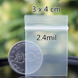 Maxbell Reclosable Zip Lock Pouches Food Sandwich Jewelry Earrings Locket Storage Plastic Poly Clear Bags Pack of 100