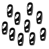 Maxbell 10 Pieces Black Plastic Bungee Hooks for 7mm Shock Cord Tie Down Strap Boat Canoe Kayak Accessories