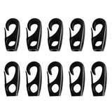 Maxbell 10 Pieces Black Plastic Bungee Hooks for 7mm Shock Cord Tie Down Strap Boat Canoe Kayak Accessories