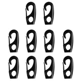 Maxbell 10 Pieces Black Plastic Bungee Hooks for 7mm Shock Cord Tie Down Strap Boat Canoe Kayak Accessories