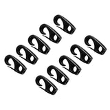 Maxbell 10 Pieces Black Plastic Bungee Hooks for 7mm Shock Cord Tie Down Strap Boat Canoe Kayak Accessories