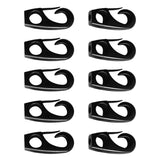 Maxbell 10 Pieces Black Plastic Bungee Hooks for 7mm Shock Cord Tie Down Strap Boat Canoe Kayak Accessories