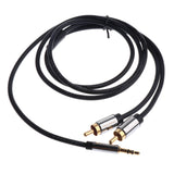 Maxbell 1m/3ft 3.5mm Stereo Male to 2 RCA Audio Male Adapter Speaker Cable Line