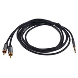 Maxbell 2m/6ft 3.5mm Stereo Male to 2 RCA Audio Male Adapter Speaker Cable Line