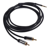 Maxbell 2m/6ft 3.5mm Stereo Male to 2 RCA Audio Male Adapter Speaker Cable Line