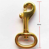 Maxbell Heavy Duty Solid Brass Swivel Eye Bolt Snap Hook Lobster Clasp for Straps Bags Belting Outdoor Tent Pet (2/3" Eye x 1-3/4" Overall)