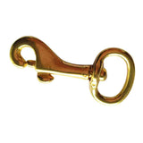 Maxbell Heavy Duty Solid Brass Swivel Eye Bolt Snap Hook Lobster Clasp for Straps Bags Belting Outdoor Tent Pet (2/3" Eye x 1-3/4" Overall)