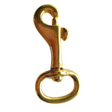 Maxbell Heavy Duty Solid Brass Swivel Eye Bolt Snap Hook Lobster Clasp for Straps Bags Belting Outdoor Tent Pet (2/3" Eye x 1-3/4" Overall)