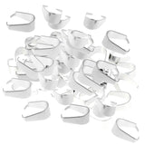 Maxbell 500Pcs Silver Pendant Pinch Bails Connector Clasps Jewelry DIY Findings 9mm