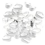 Maxbell 500Pcs Silver Pendant Pinch Bails Connector Clasps Jewelry DIY Findings 9mm