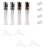 Maxbell 8ml Refillable Lip Gloss Balm Tube Essential Oil Bottles Vials Cosmetic Containers Funnels Set Transparent