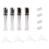 Maxbell 8ml Refillable Lip Gloss Balm Tube Essential Oil Bottles Vials Cosmetic Containers Funnels Set Transparent