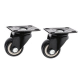 Maxbell 4 x Heavy Duty 40mm PVC Swivel Castor Wheels Trolley Furniture Caster Black