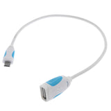 Maxbell Micro USB Male to USB 2.0 A Female OTG Host Cable Adapter Converter Cord for Phone Tablet 25cm White