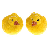 Maxbell 2Pcs Realistic Yellow Ducks Figure for Garden Pond Statues Lawn Decoration