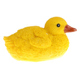 Maxbell 2Pcs Realistic Yellow Ducks Figure for Garden Pond Statues Lawn Decoration