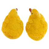 Maxbell 2Pcs Realistic Yellow Ducks Figure for Garden Pond Statues Lawn Decoration