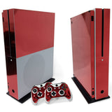 Maxbell Replacement Console and Wireless Controller Skin Set Cover for Xbox One S Red