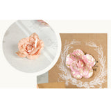 Maxbell Pack of 6PCS Paper Flowers for Card Making Scrapbooking Craft Project Art Embellishment Pink