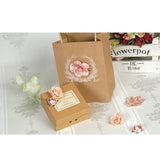 Maxbell Pack of 6PCS Paper Flowers for Card Making Scrapbooking Craft Project Art Embellishment Pink